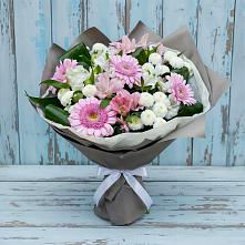 Букет цветов из:  Герберы, Альстромерии и Хризантемы в Вырице