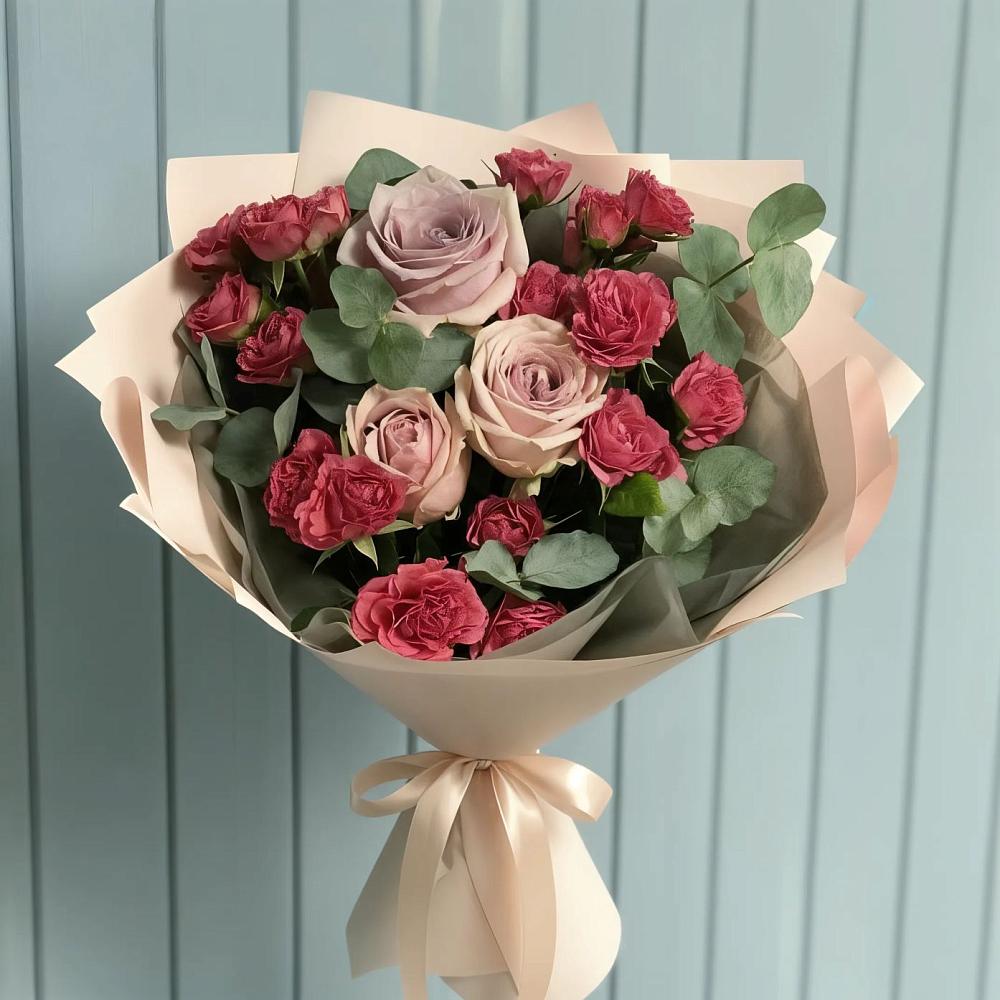 Букет цветов из: Гвоздики и Розы в Вырице