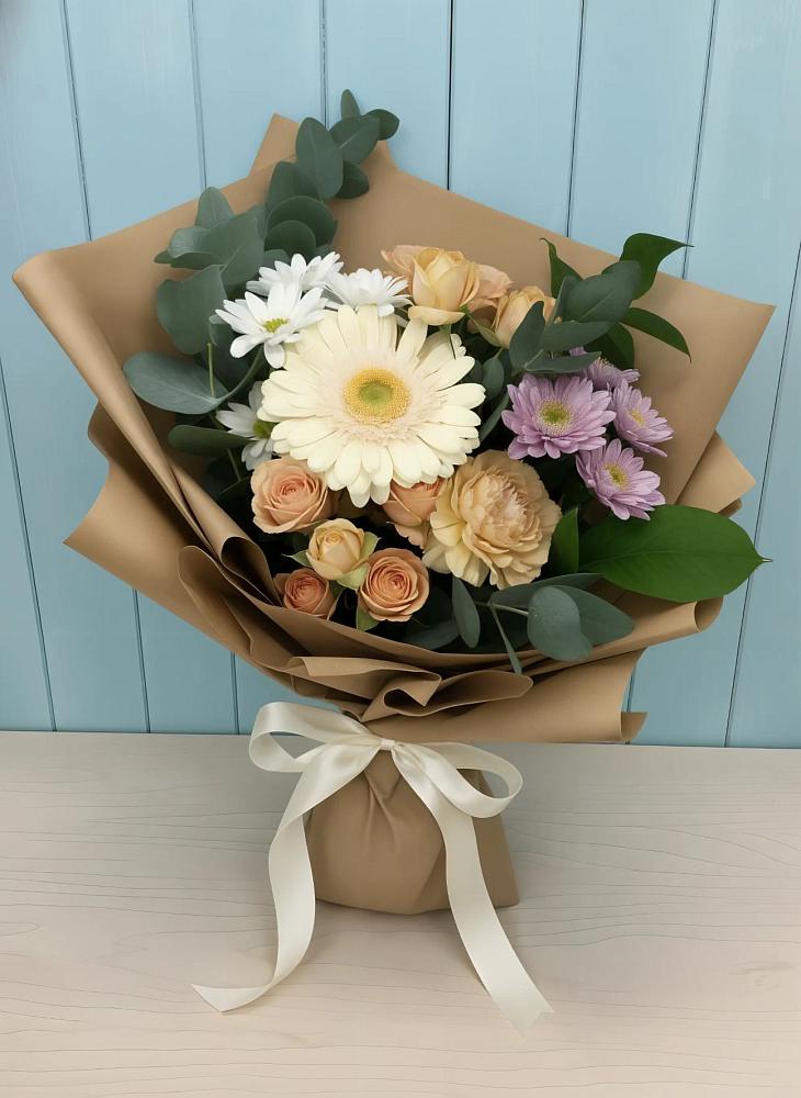 Букет цветов из: Герберы и Хризантемы в Вырице