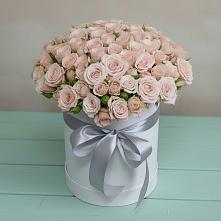 Цветочная композиция из Розы в шляпной коробке в Вырице