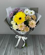 Букет цветов из:  Розы, Герберы и Хризантемы в Вырице