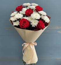 Букет цветов из:  Розы и Хризантемы #REPLACE_PRED# Вырице