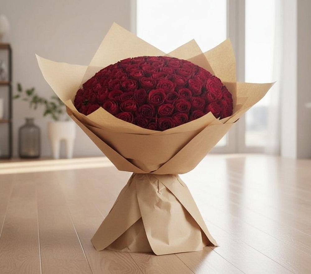 Букет 101 Красная роза в Вырице