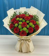 Букет цветов из:  Розы и Хризантемы в Вырице