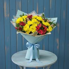 Букет цветов из:  Альстромерии и Хризантемы в Вырице